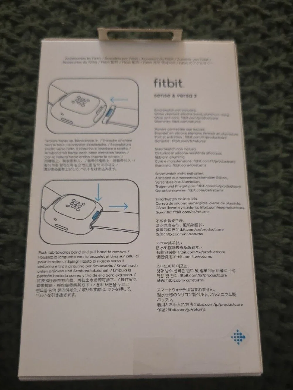 Fitbit Black Perforated Sport Band for Sense & Versa 3 S/P